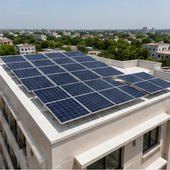 Solar panels on a rooftop