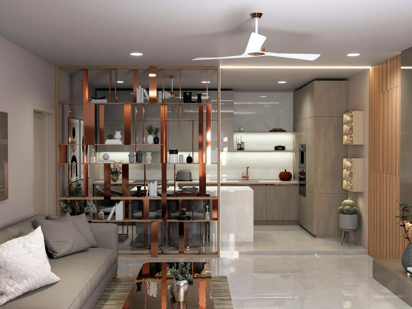 Modern apartment living room interior