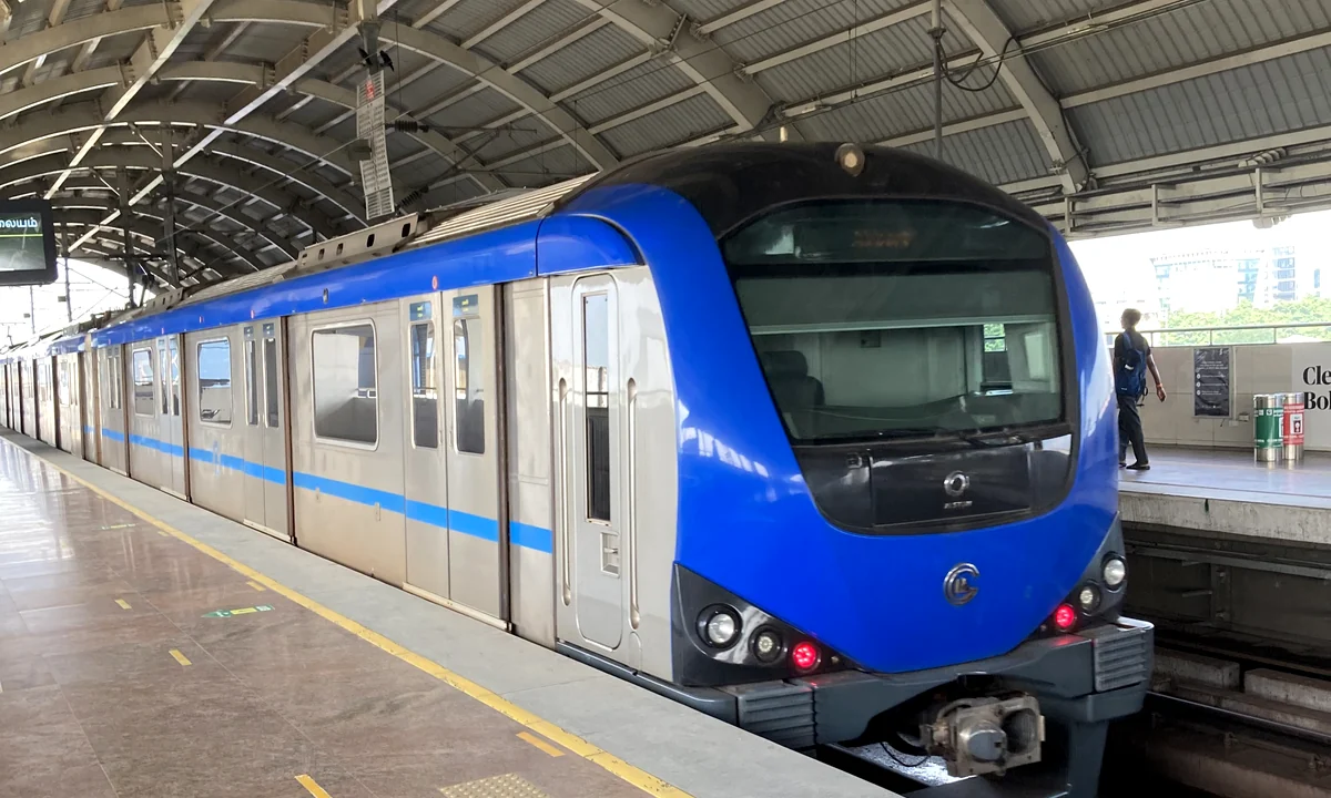 Chennai Metro train real web photo representing proposed metro connectivity